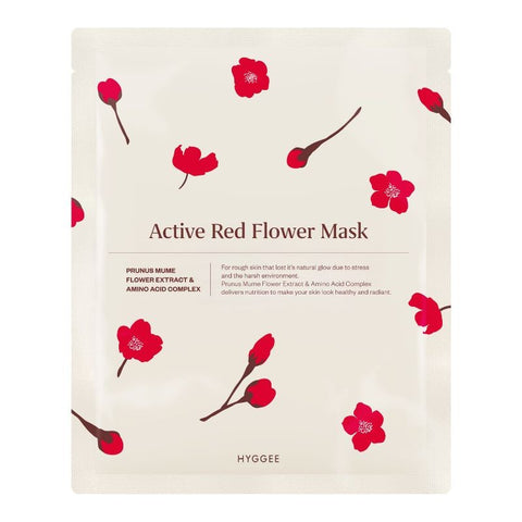 ACTIVE RED FLOWER MASK